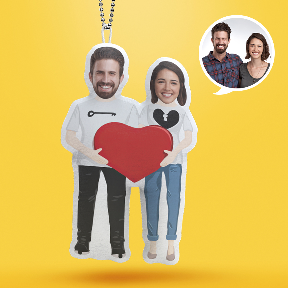 Personalised Face 2 People Minime Pillow Keychain