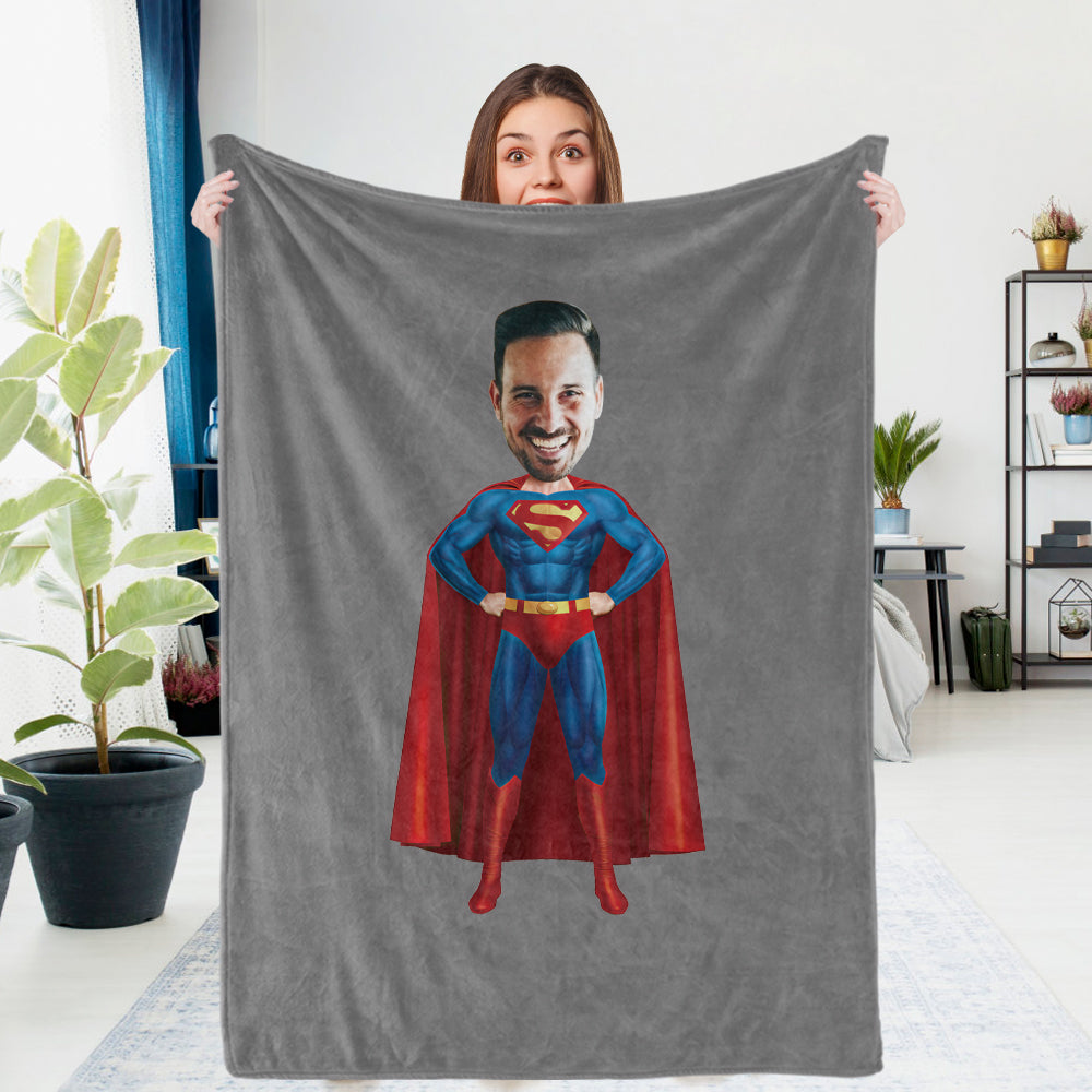 Custom Photo Blanket Custom Surperman Gifts Personalised Photo Gifts Unique Customized Gifts