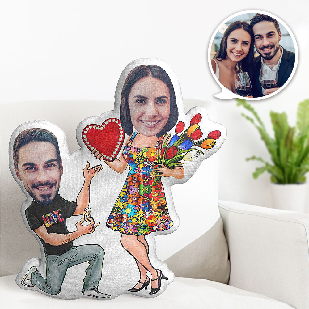 Valentine's Day Gifts Customized Marry Me Pillow Custom Photo Pillow Personalised Face Pillow