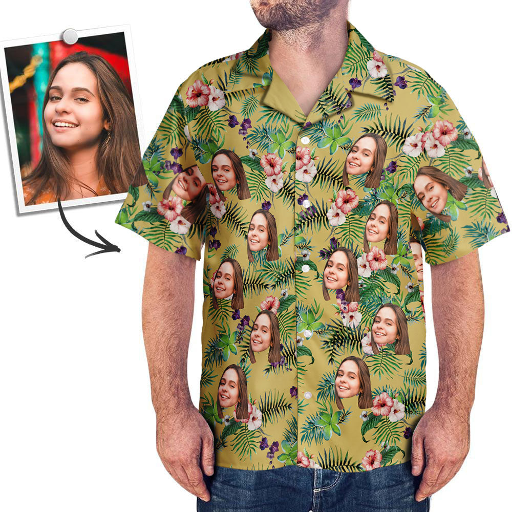 Custom Face Shirt Men's Hawaiian Shirt
