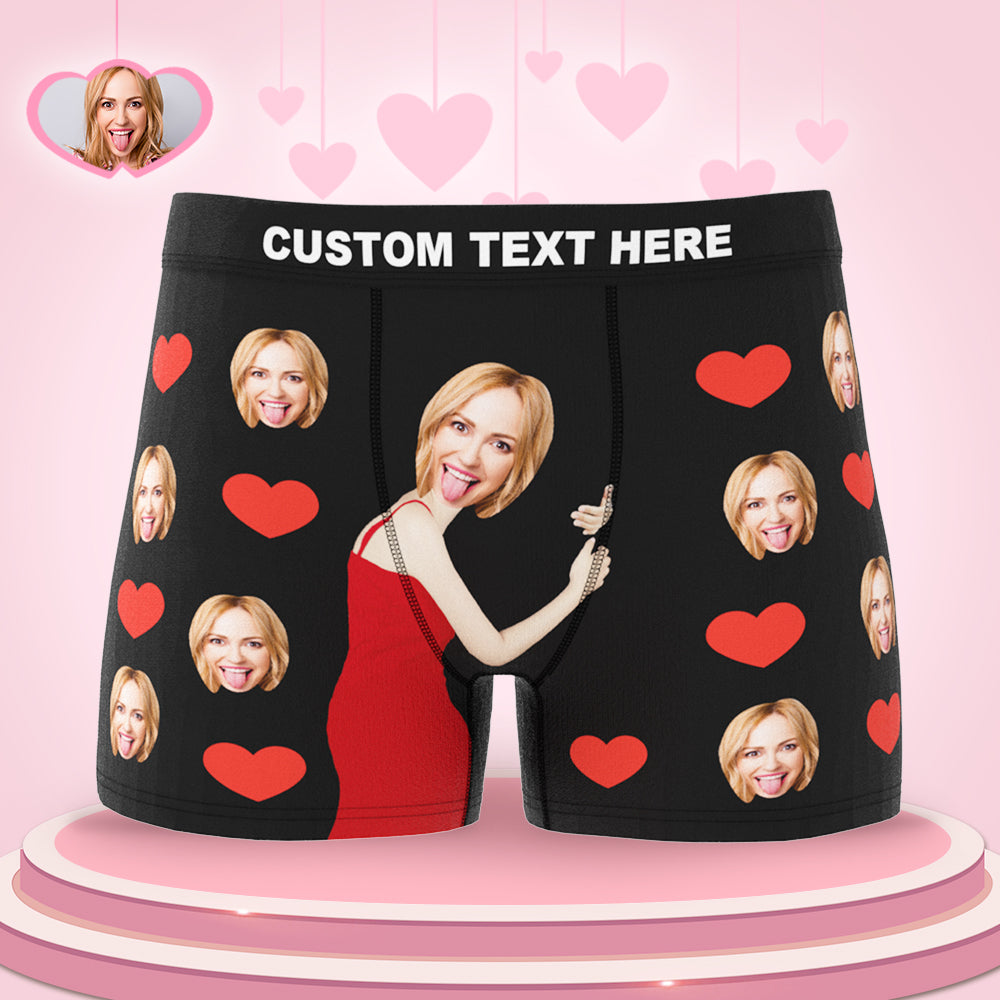 Custom Face Couple Matching Underwear Love Heart Personalized