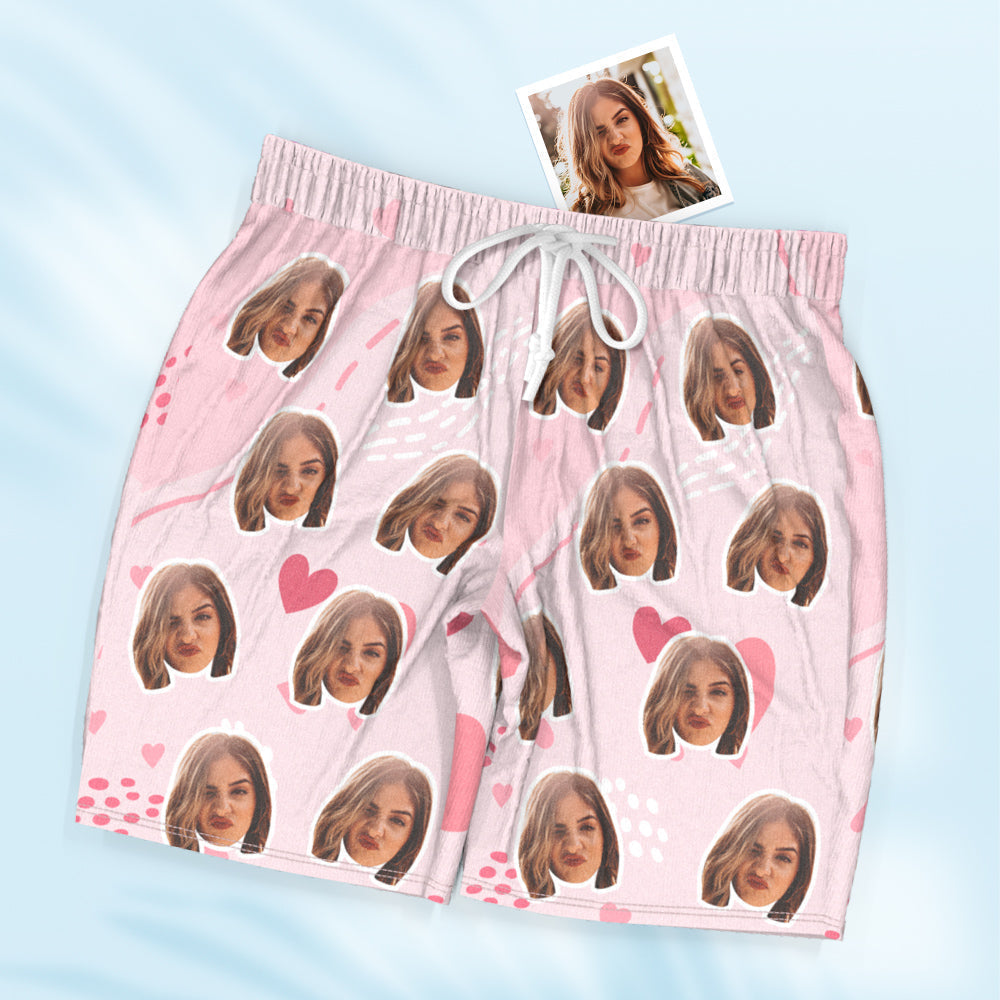 Custom Face Short Pants Pajamas Personalised Women's Sleepwear Love Gifts For Her