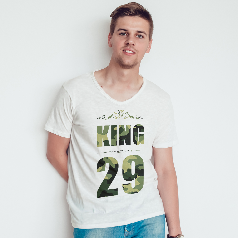 Custom Lucky Number Personalized Family Matching Shirt Men's Cotton The King T-shirt