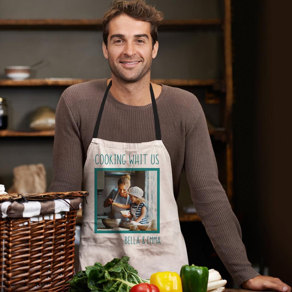 Custom Photo Kitchen Apron Adjustable Bib Apron For Cooking - Restaurant BBQ Painting Crafting Apron