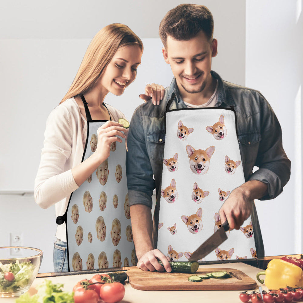 Custom Face Kitchen Funny Apron Personalised Apron For Men Women Chef