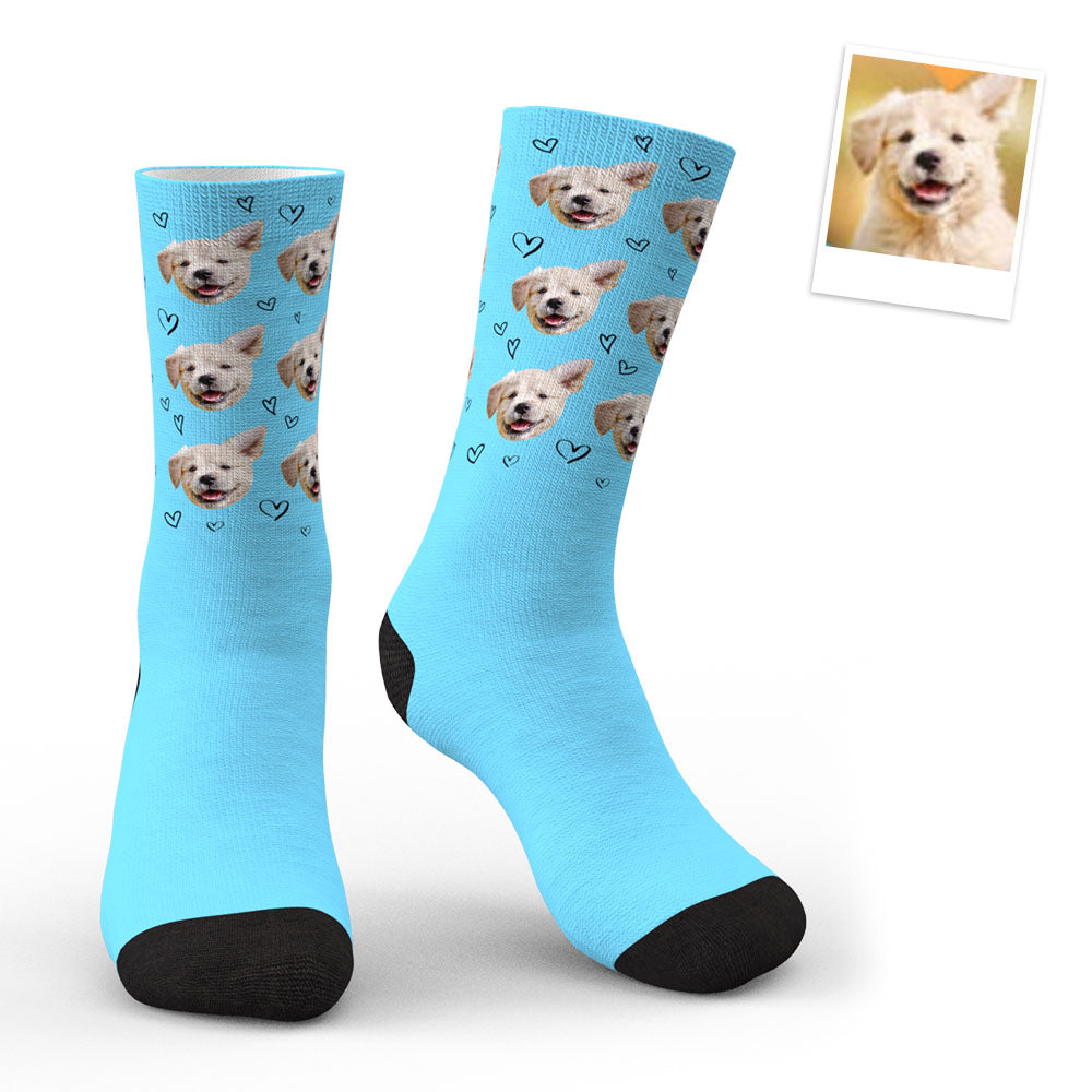 3D Preview Custom Socks Personalised Photo Socks Love Pet Socks