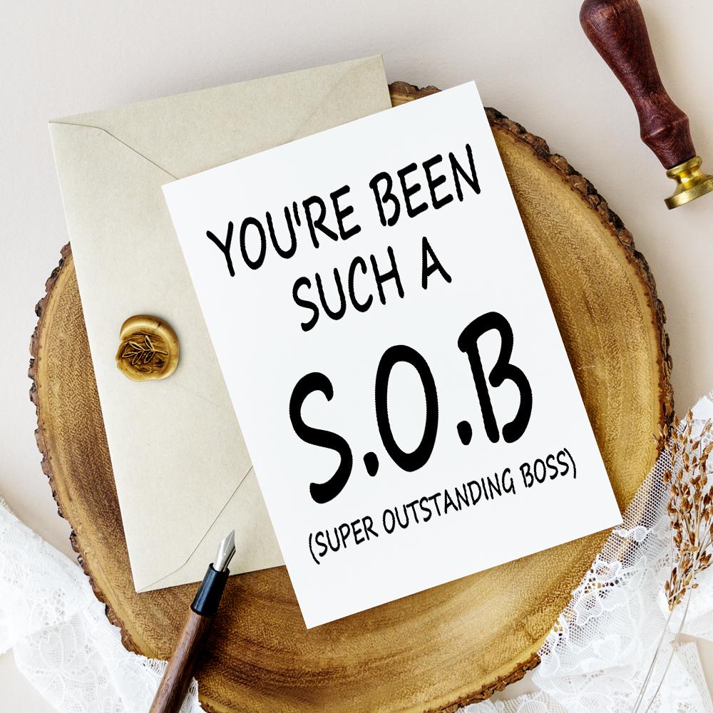SUPER OUTSTANDING BOSS Gifts Cards