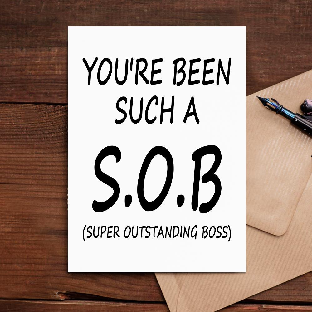 SUPER OUTSTANDING BOSS Gifts Cards