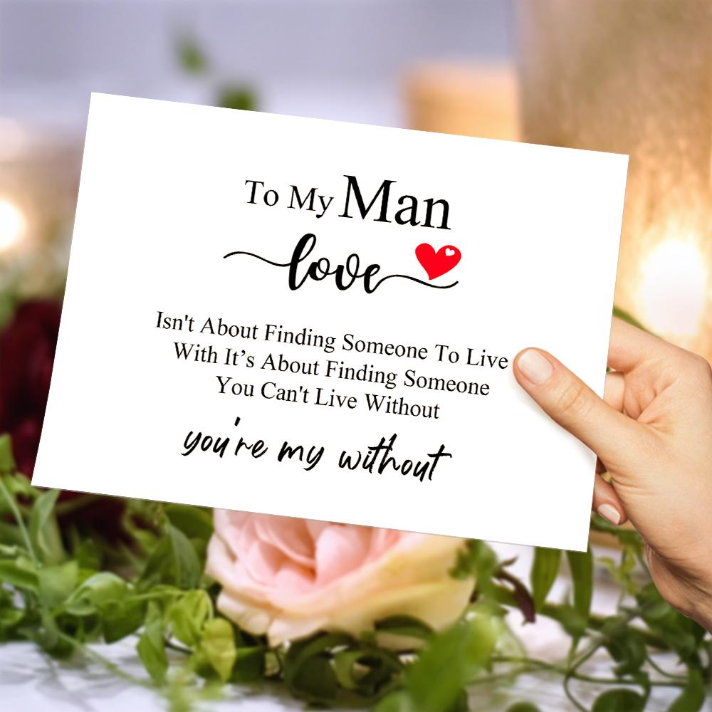 TO MY MAN Valentine's Day Gifts Card for Lover