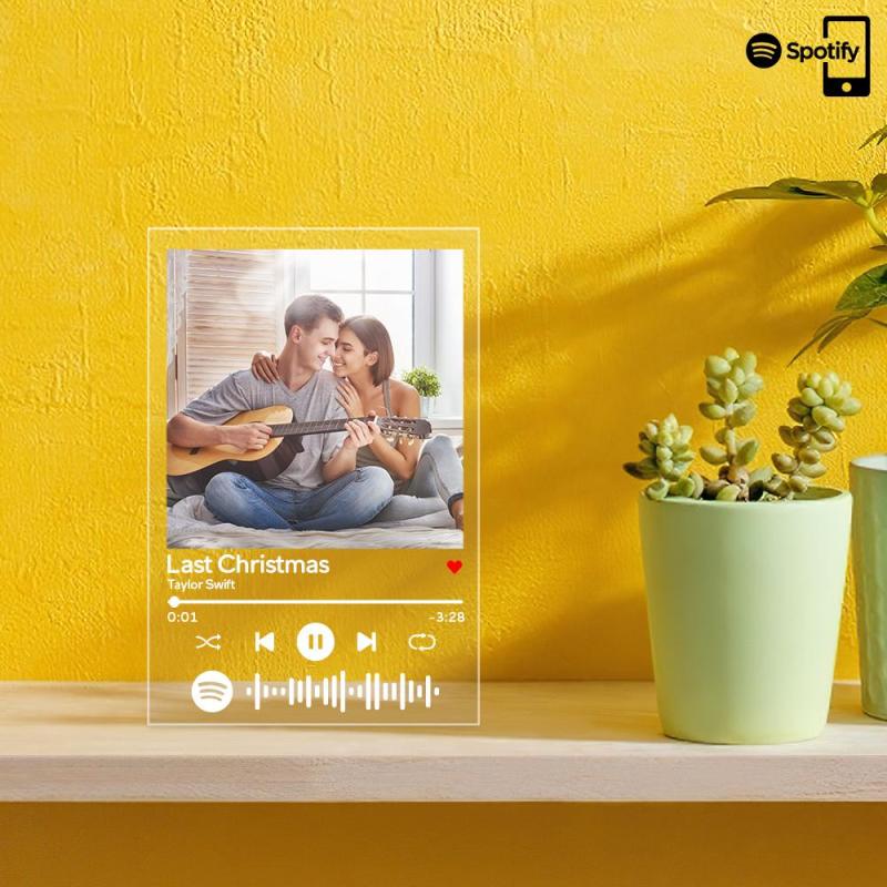 Spotify Glass 3 Sizes Custom Spotify Code Song Art Glass Acrylic Pla