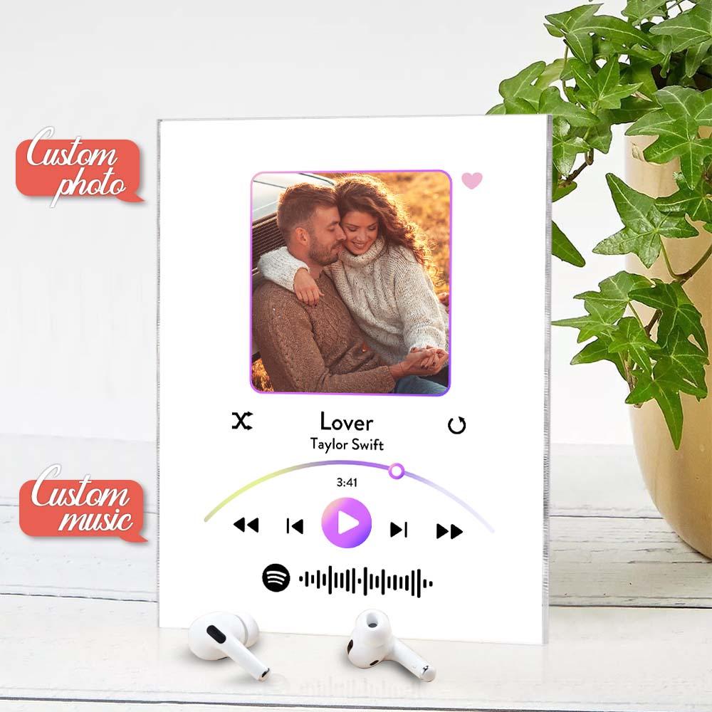 Custom Spotify Code Scanable Plaque Personalized Photo Plaque Gift