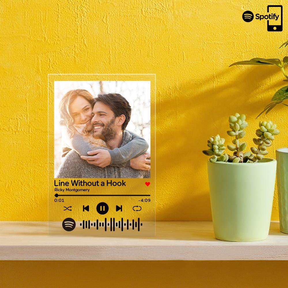 Spotify Glass 3 Sizes - Personalized Spotify Code Song Art Glass Acrylic Plaque