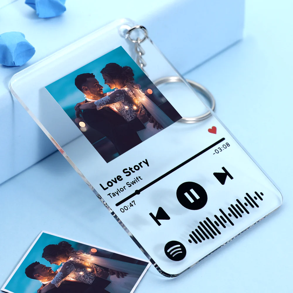Personalized Spotify Code Acrylic Keychain Custom Photo NightLight/Plaque