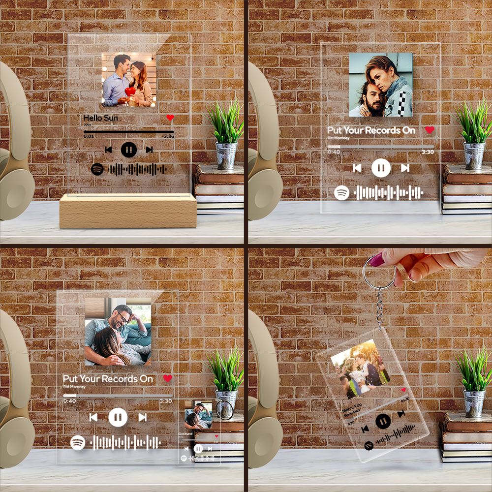 Custom Spotify Plaque Scannable Music Plaque Acrylic Song Plaque