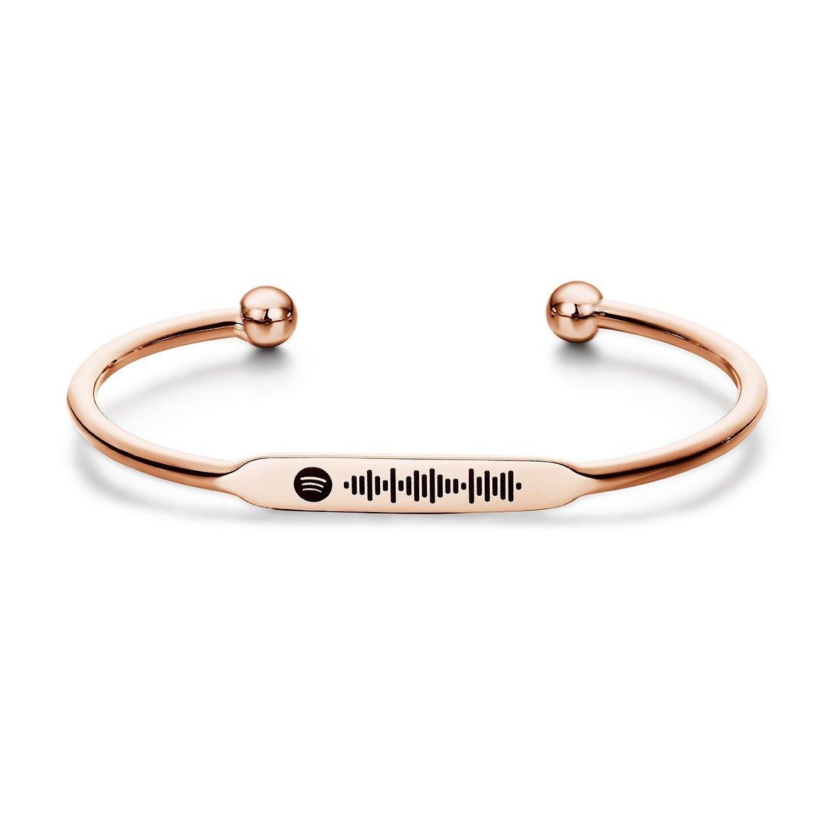 Spotify Code Music Bracelet Custom Spotify Favorite Song Rose Gold