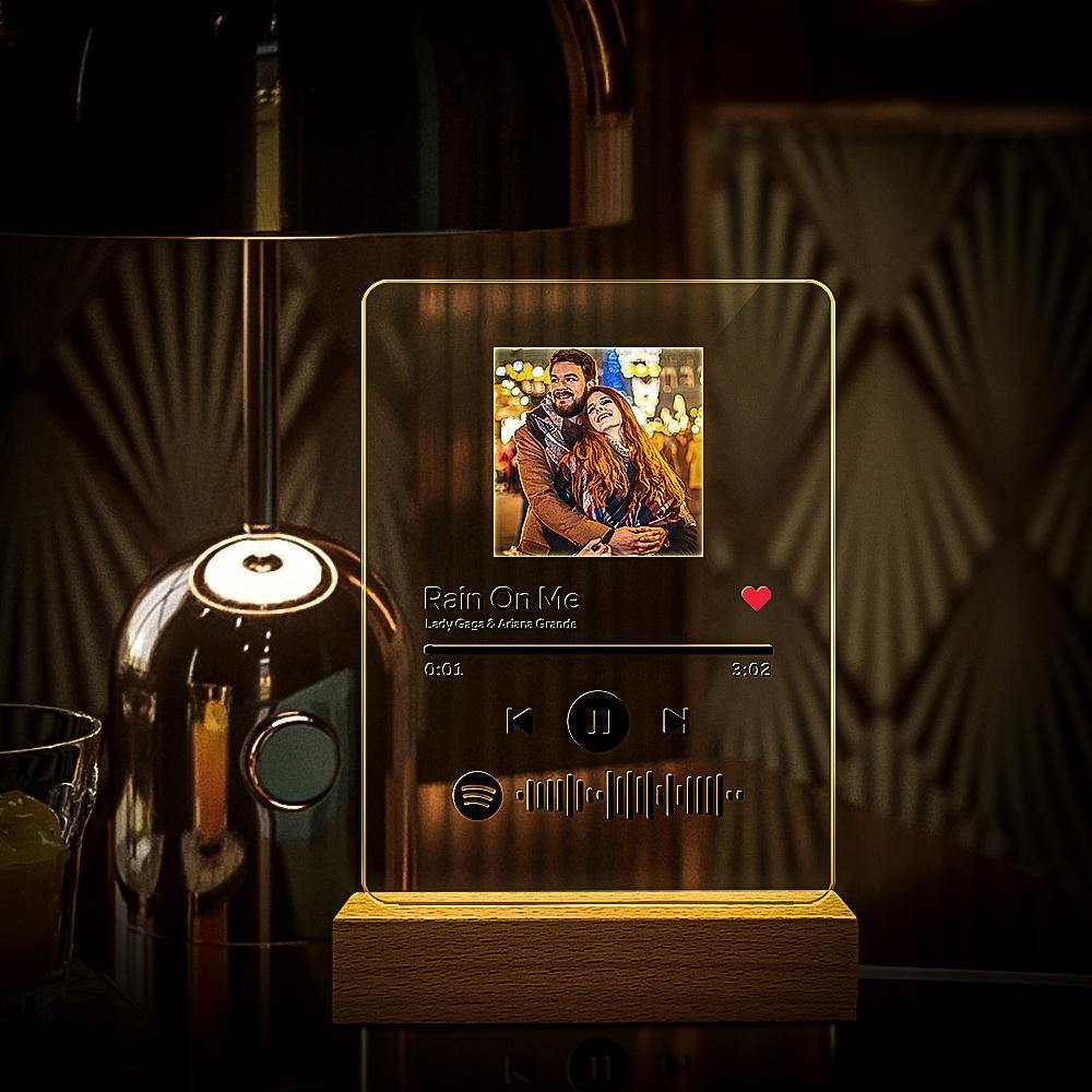 Spotify Glass Spotify Code Lamp Custom Photo Acrylic Night Light - 5.9IN X 7.7IN