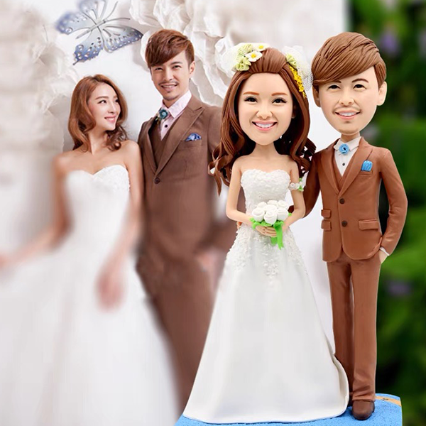 ✨優質擺件✨真人手辦公仔訂製軟陶人偶泥人肖像手工蠟像相片新婚生日禮物diy