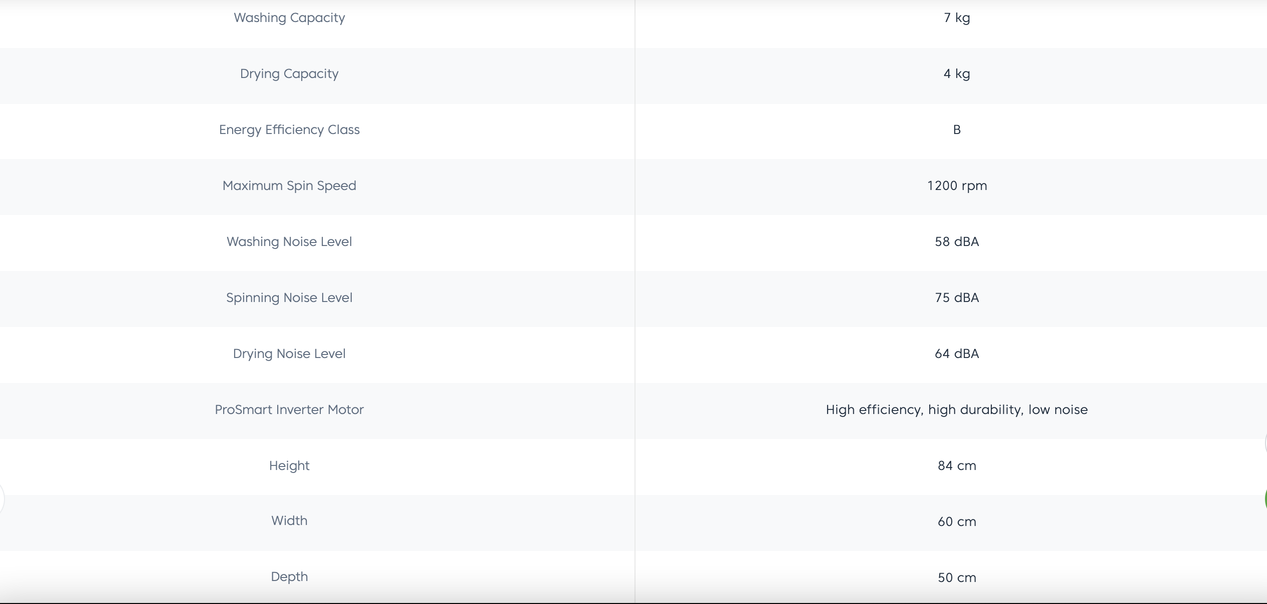 Beko 7kg/ 4kg Washer cum Dryer WDB7425R2W 