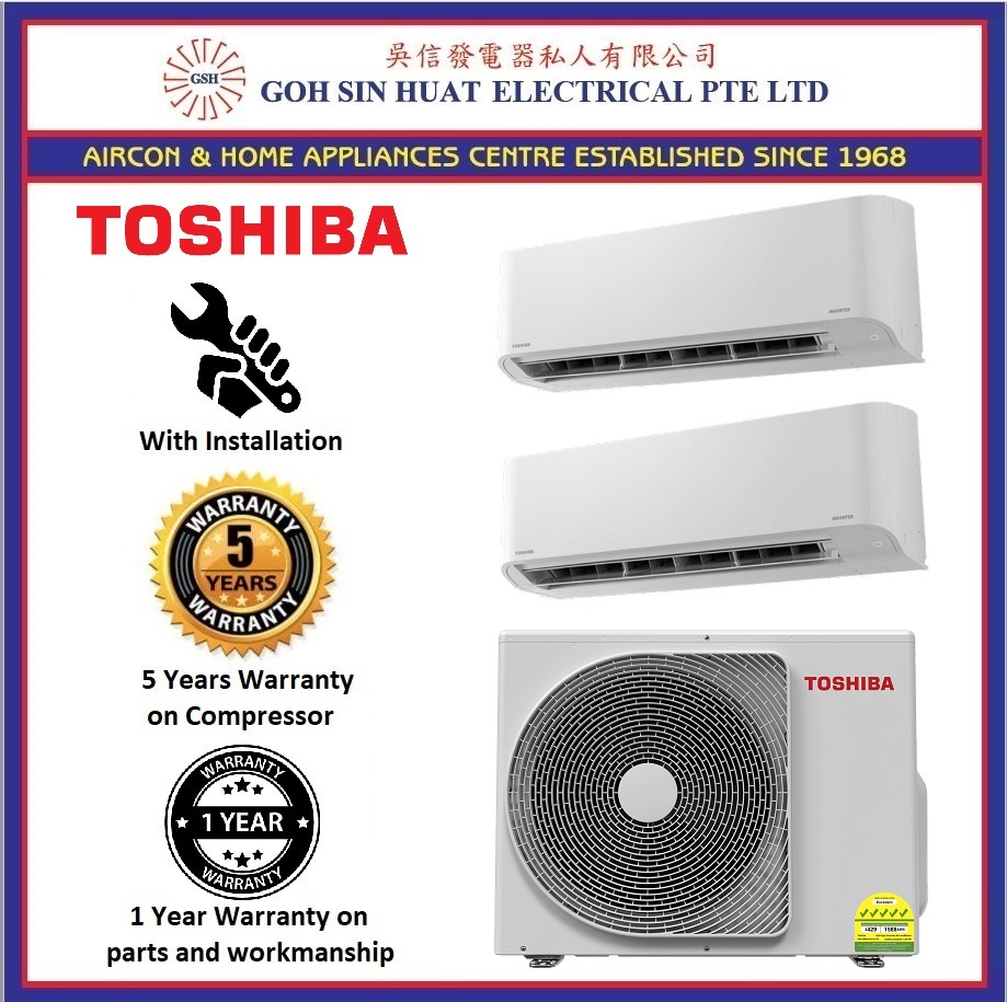 Toshiba System 2 Air Conditioner - RAS2M20U2ACVG - New Installation