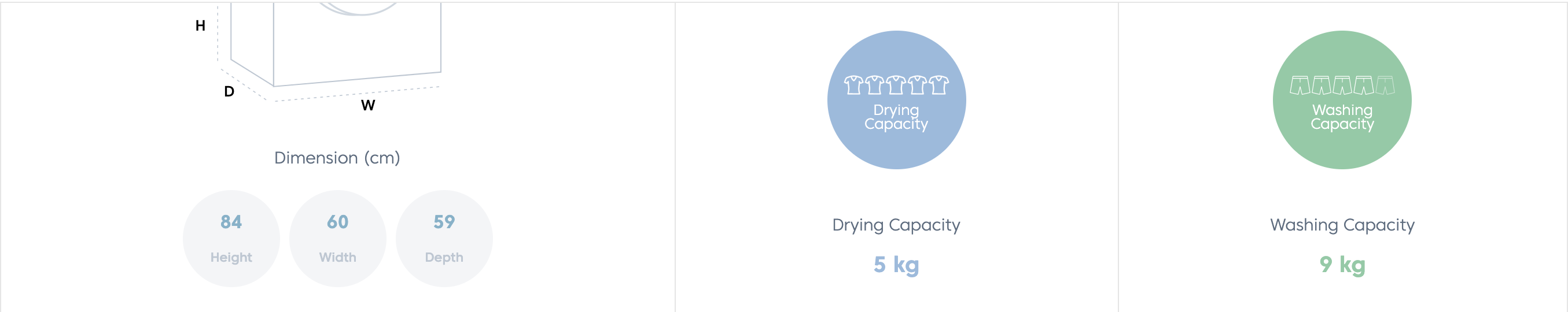 Beko 9kg/ 5kg Washer cum Dryer WDTE9746X 