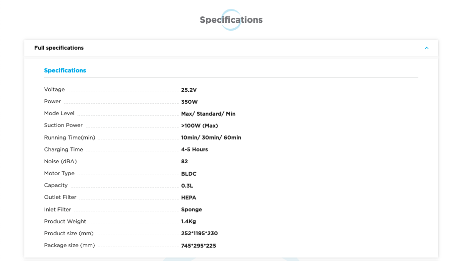 Midea Cordless Vacuum Cleaner MVC-V18PR