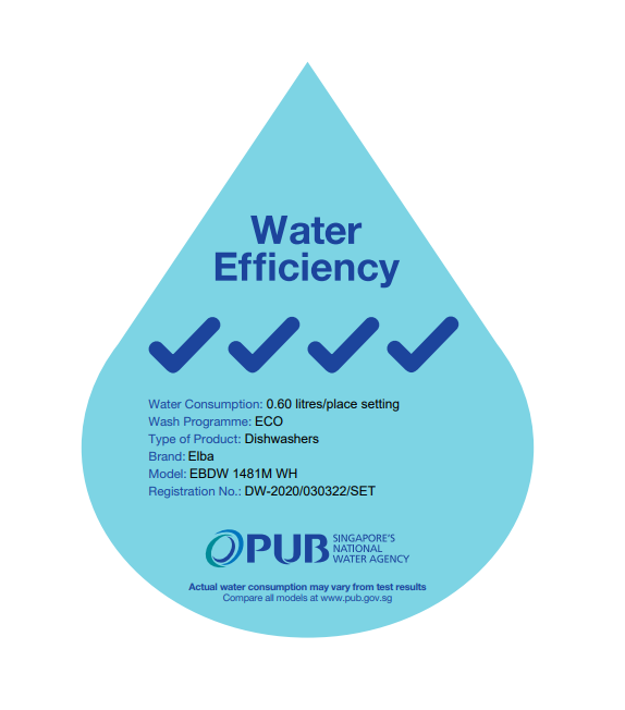 ELBA 60cm Dishwasher EBDW 1481 M WH
