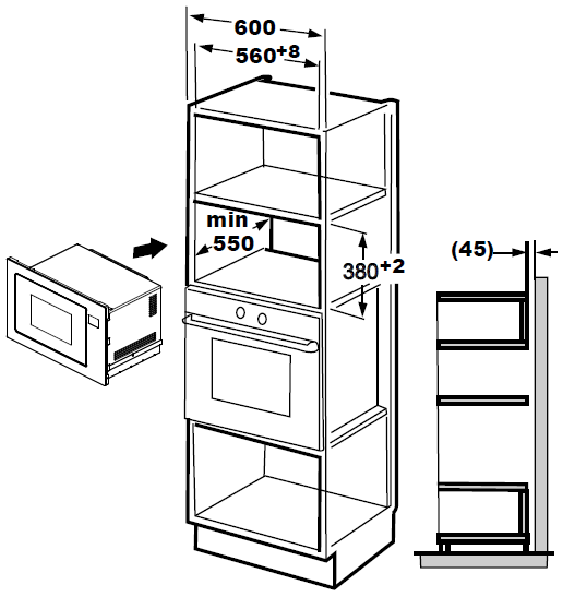 EF 25L Built-In Microwave Oven w/ Grill EFBM 2591 M