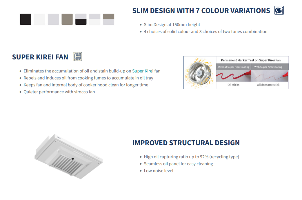 FUJIOH 89cm Slim Cooker Hood (Made In Japan) FR-FS2290