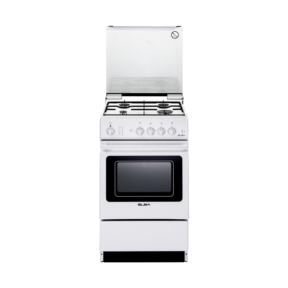 ELBA 50cm Free Standing Cooker Gas Oven EGC 536 WH