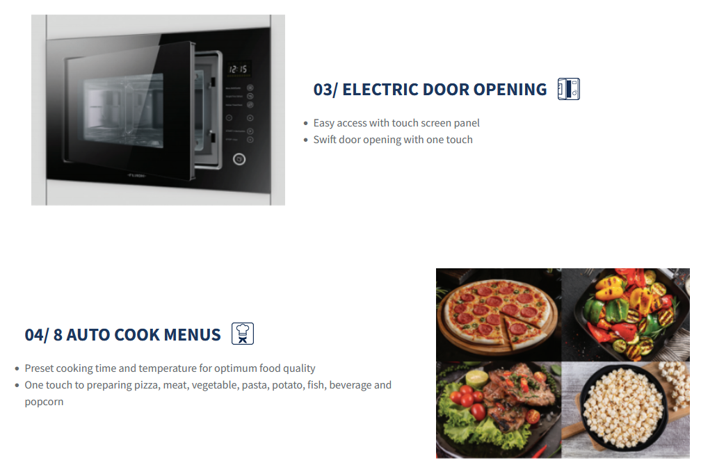 FUJIOH 25L Built-In Microwave w/ Grill FV-MW51 