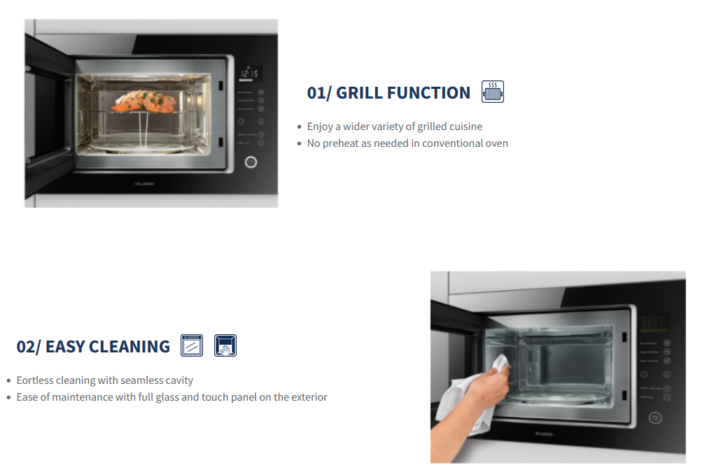 FUJIOH 25L Built-In Microwave w/ Grill FV-MW51 