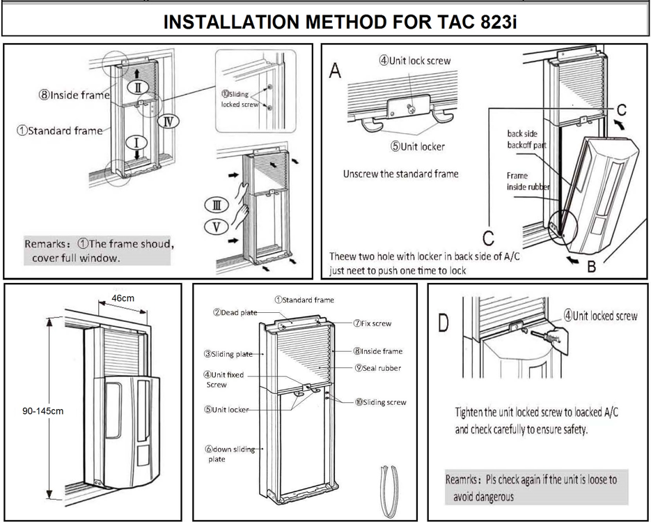 Tecno 8000BTU Inverter Casement Air Conditioner TAC 823i
