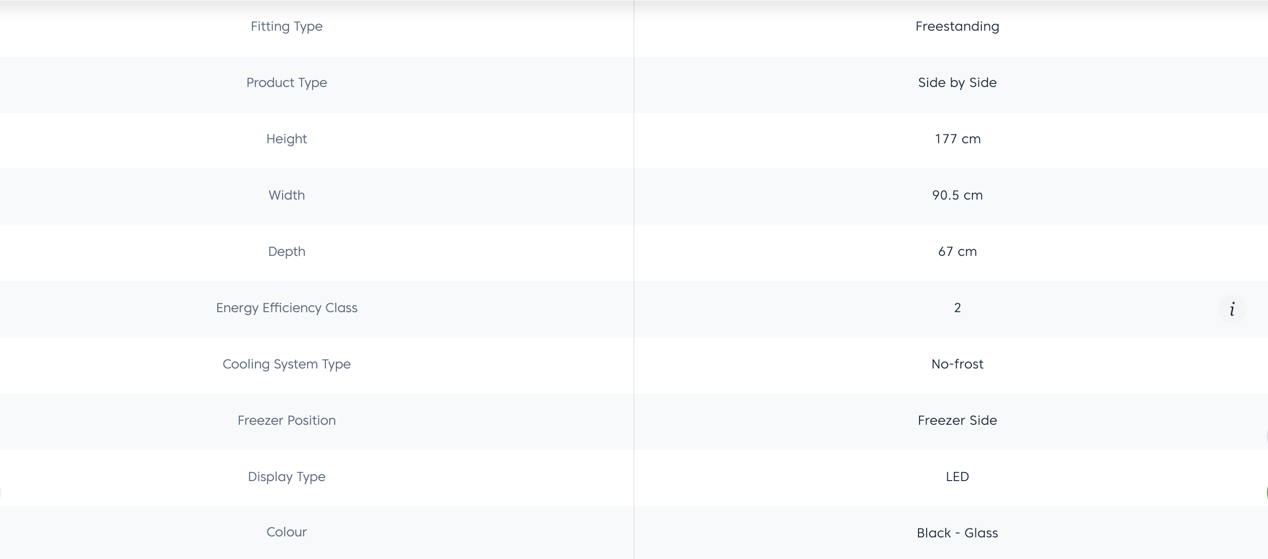 Beko 521L Side-by-side Refrigerator GNO5231GBSG 