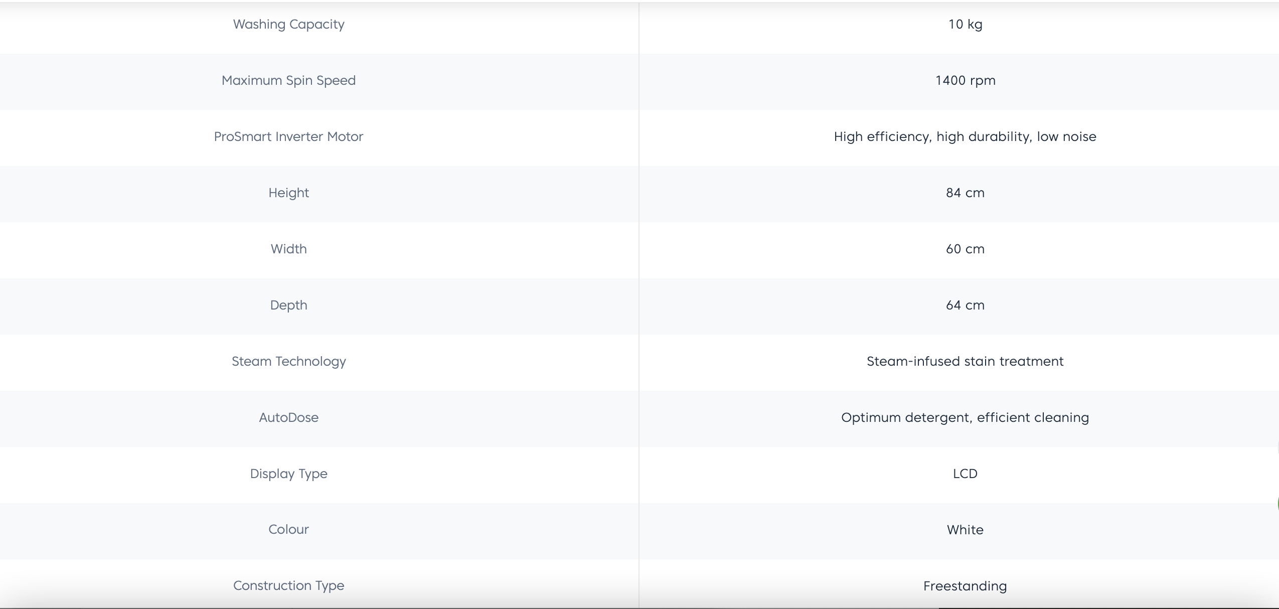 Beko 10Kg Front Load Washing Machine WTE10744X0D