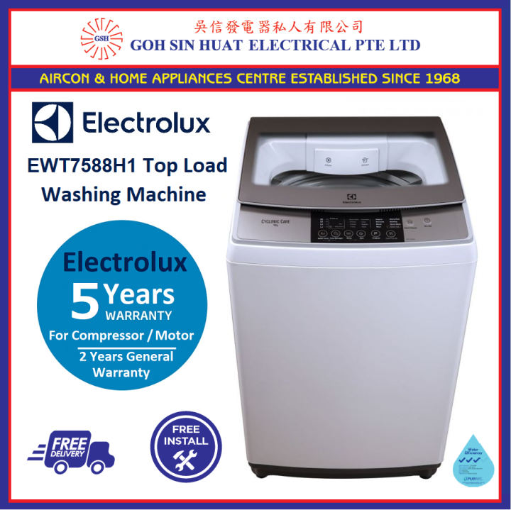 Electrolux 7.5kg Top Load Washing Machine EWT7588H1WB