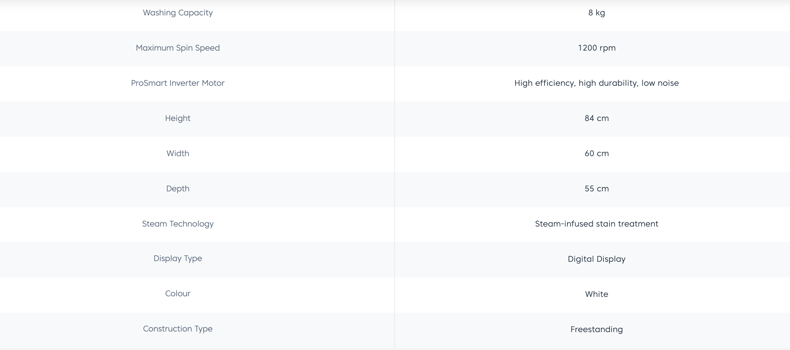 Beko 8Kg Front Load Washing Machine WCV8736XS0