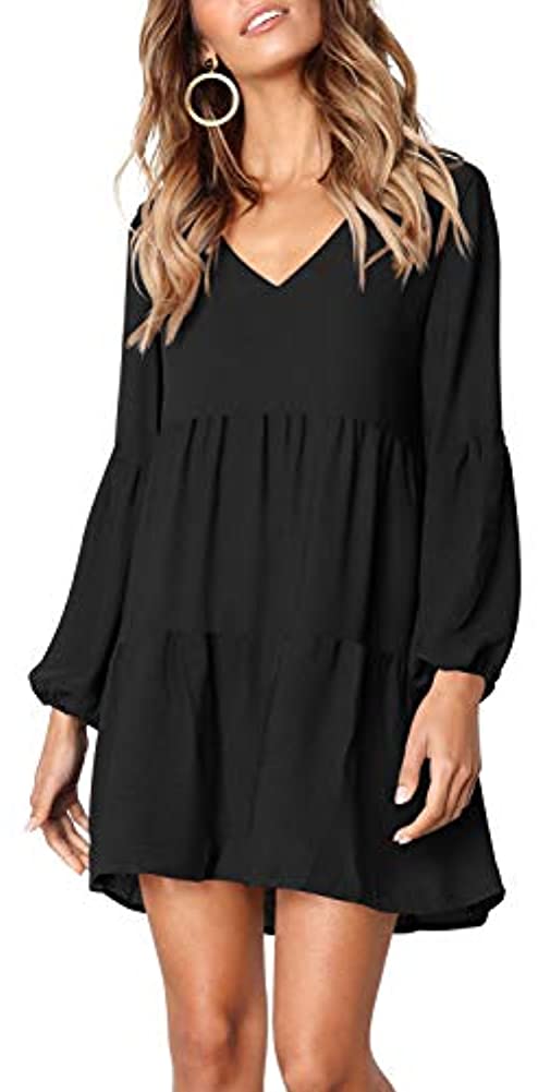 2233 Long Sleeve V-neck Dress Miniskirt Dress for Women White Dress Dresses Dresses for Women Dresses Women