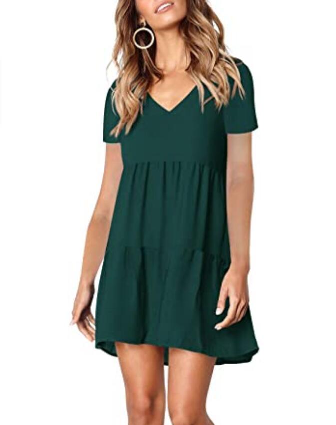 2233 Long Sleeve V-neck Dress Miniskirt Dress for Women White Dress Dresses Dresses for Women Dresses Women