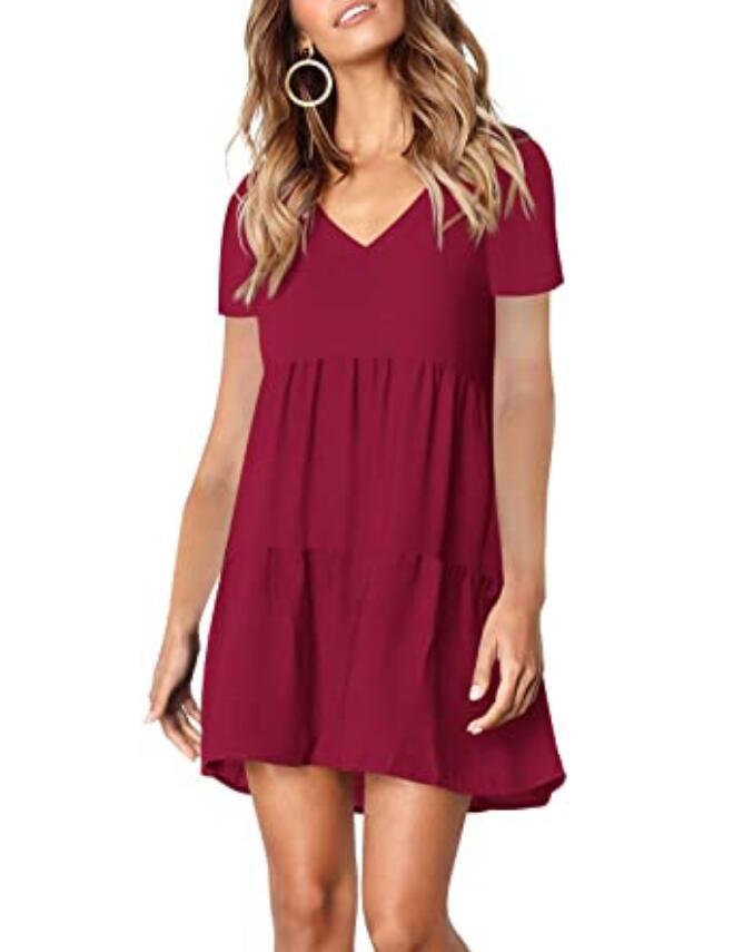 2233 Long Sleeve V-neck Dress Miniskirt Dress for Women White Dress Dresses Dresses for Women Dresses Women