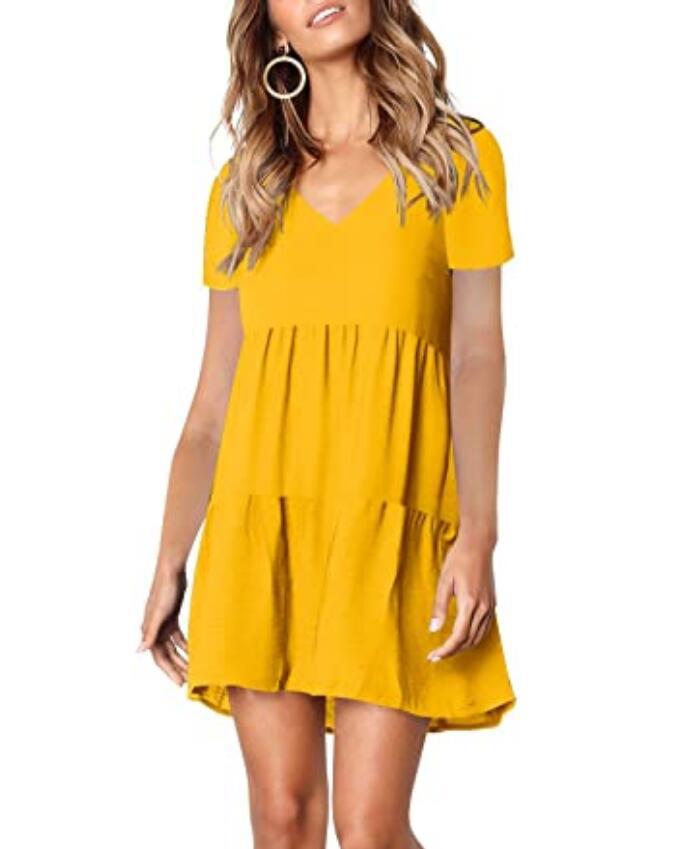 2233 Long Sleeve V-neck Dress Miniskirt Dress for Women White Dress Dresses Dresses for Women Dresses Women