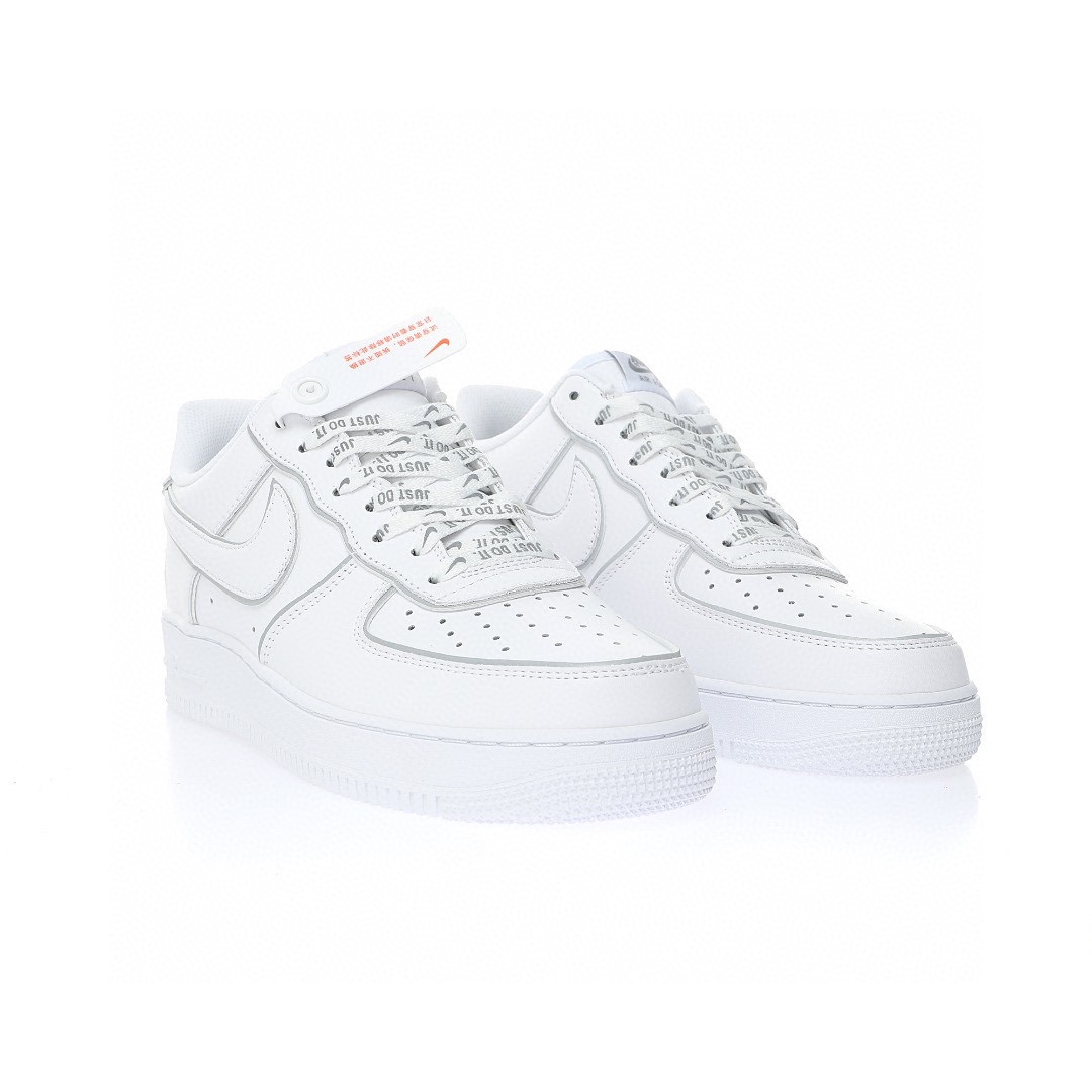 Nike Air Force 1 “皮革白銀邊反光”