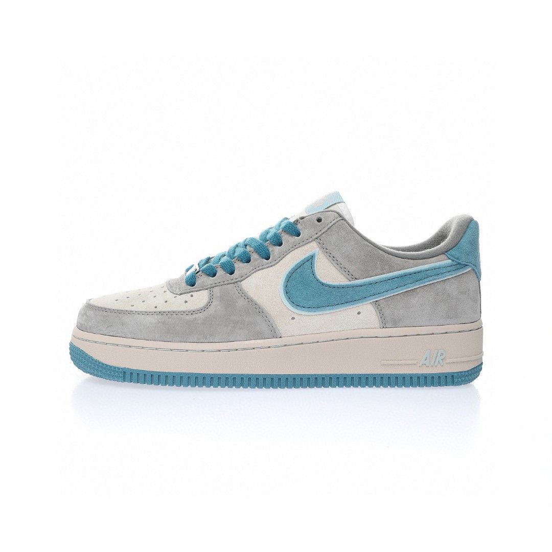 Nike Air Force 1 “麂皮深灰湖水藍”