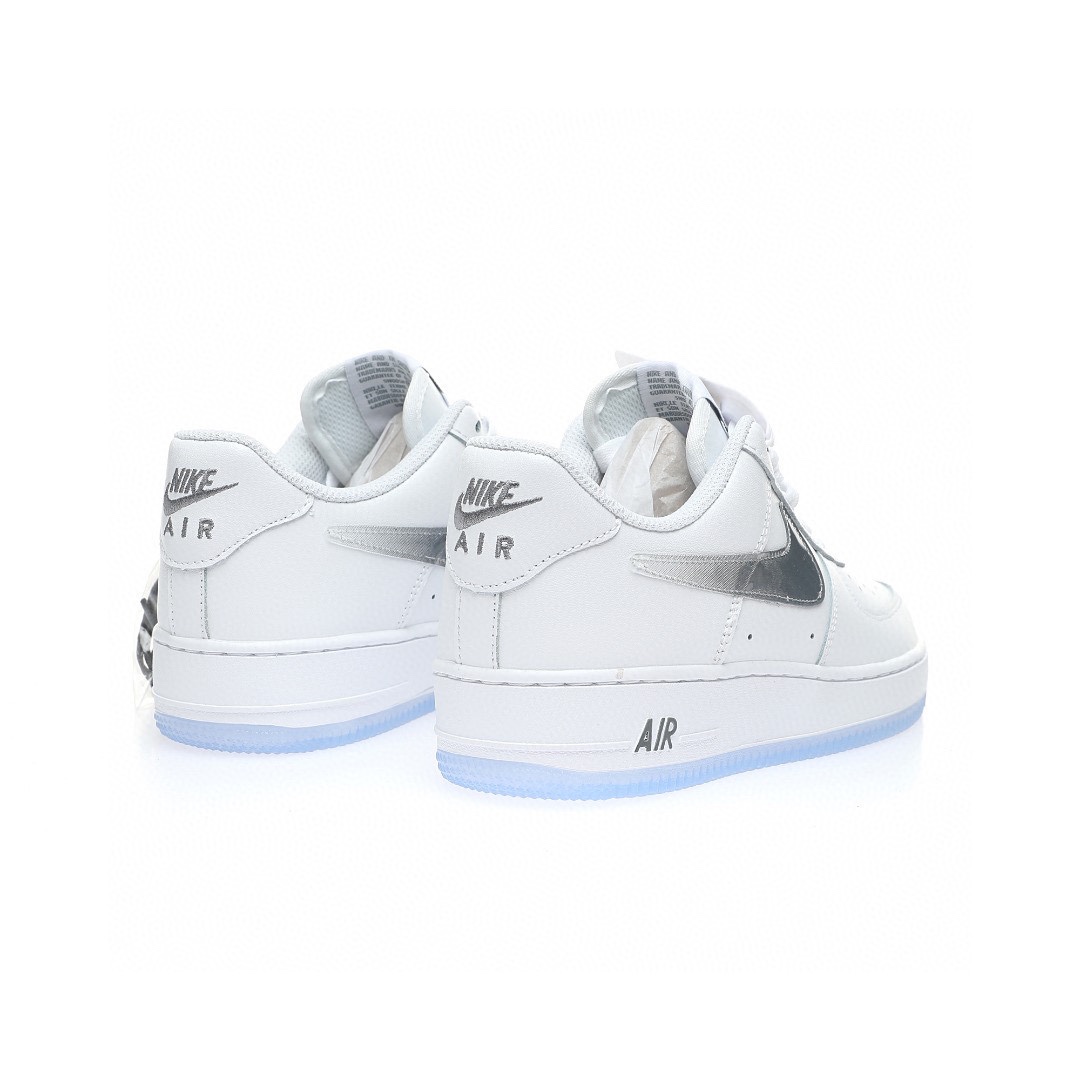 Nike Air Force 1 “皮革白深灰漸變鉤子”