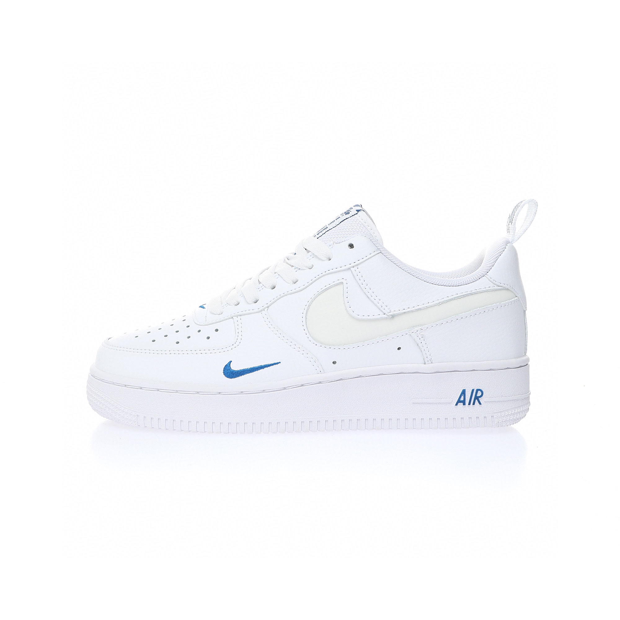 Nike Air Force 1 “皮革白寶藍小雙鉤3M鉤”