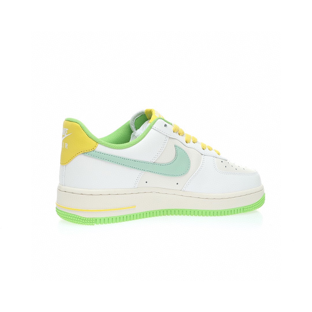 Nike Air Force 1 “皮革米白青綠黃”