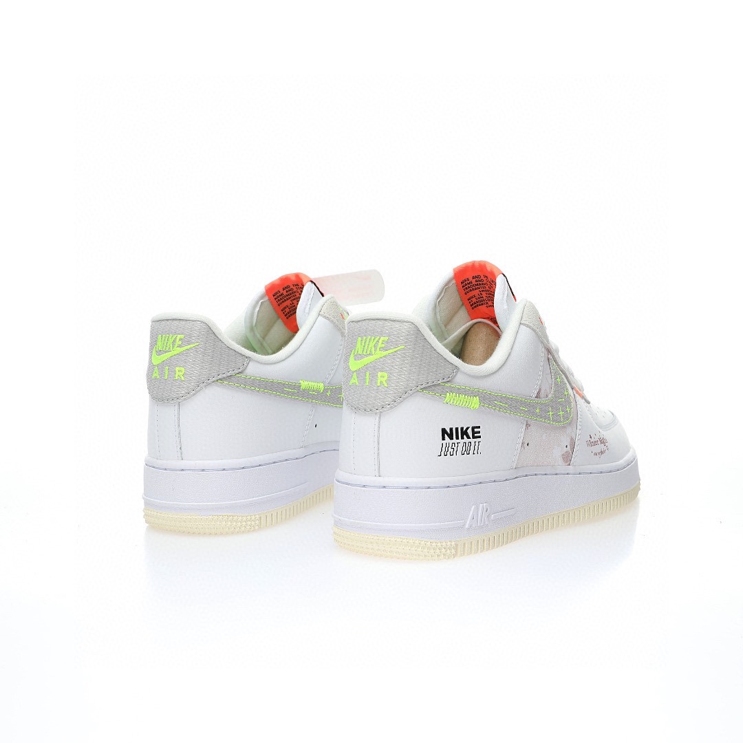 Nike Air Force 1 白灰雪中花語粉嫩