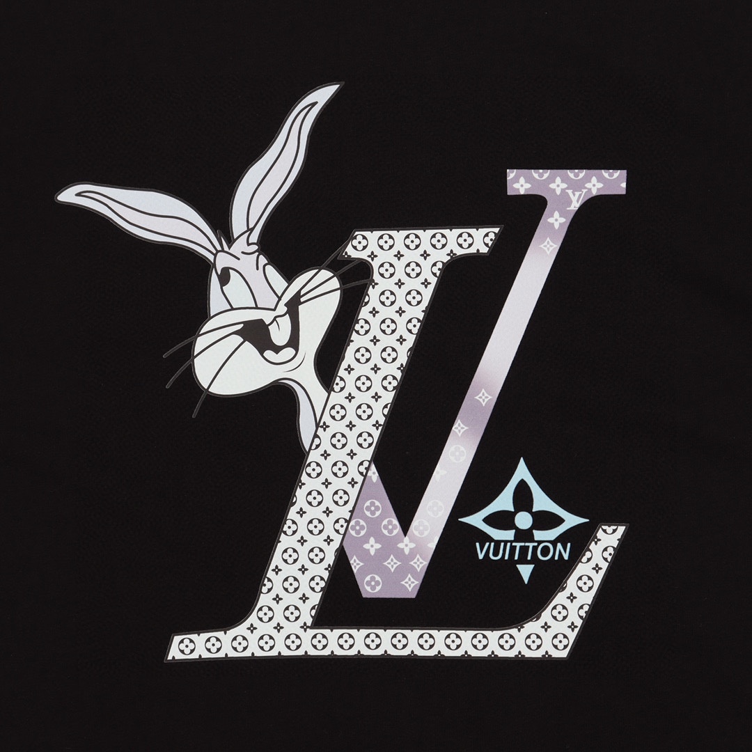 Louis Vuitton / LV路易威登卡通兔八哥印花字母T恤短袖
