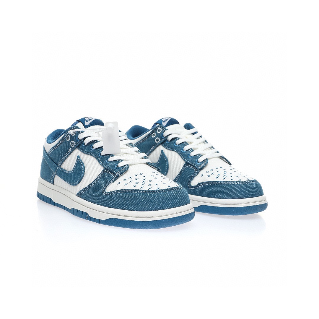 Dunk Low “丹寧牛仔藍白刺子繡”