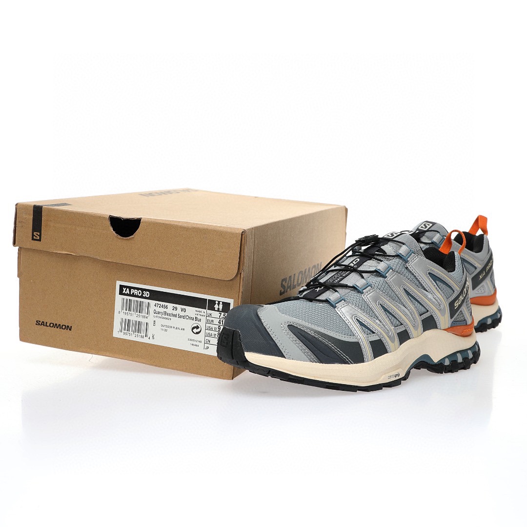 Salomon XA Pro 3D GTX"Quarry/Sand/Blue"XA專業型系列潮流越野機能戶外休閒運動跑步鞋「深灰藍銀」