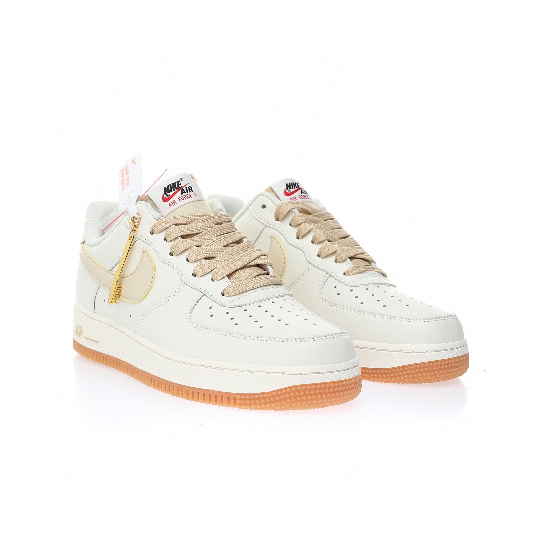 Nike Air Force 1 “皮革奶白奶油黃生膠底”